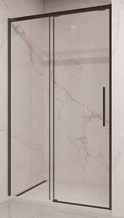 Душевая дверь Vincea Stella VDS-1ST150CLB 150x200 черный, прозрачная