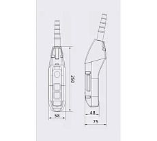 Пульт управления OCALIFT 2 кнопки М5 1 скорость, стоп, ключ, IP55 TNHA1-61FY
