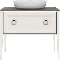 Тумба с раковиной Kerama Marazzi Plaza Classic 100 см, 1+1 ящик, белый