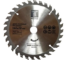 Диск пильный по дереву 160x20/16 мм, 32Т MOSTEK 1716032