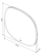 Зеркало Am.Pm Func 80 см, с подсветкой M8FMOX0801WGS