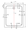 Поддон для душа Vincea VST-2AR 120x90 прямоугольный