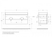 Тумба с раковиной Cezares Molveno 46-120 см (двойная раковина) Legno Bianco