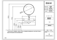 Мебель для ванной Black&White Universe U903.1000-2 100 см Rose Wood