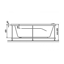 Акриловая ванна Relisan Zoya 150x95 см L