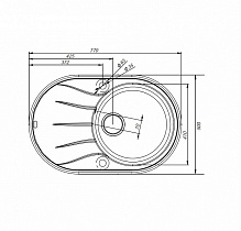 Кухонная мойка Iddis Kitchen G 77 см серый