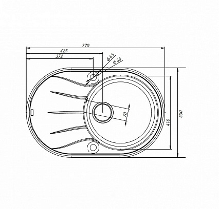 Кухонная мойка Iddis Kitchen G 77 см серый