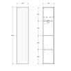 Шкаф пенал BelBagno Uno 33 см Бежевый матовый UNO-1600-1A-SC-СO