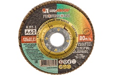 Круг лепестковый торцевой плоский КЛТ1 (125х22 мм; А 60; 14А 25/Р60) Луга 4603347337974