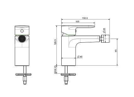 Смеситель для биде Aquatek Ника AQ1818CR хром