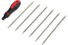 Комбинированная отвертка Тундра двухкомпонентная рукоятка, реверс, двухсторонние биты 6 шт. 7644109