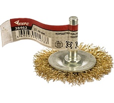 Дисковая прямая корщетка КУРС для дрели со шпилькой 50 мм 38462