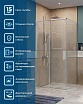 Душевой уголок BelBagno SOFT_CLOSE-1-A-1-100-C-Cr 100x100 прозрачный, хром