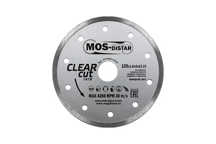 Круг алмазный 1A1R Clear Cut Чистый рез (125х1.6х5х22.23 мм) МОS-DISTAR CC5MD12522
