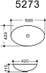 Раковина Art&Max AM5273-W 69 см