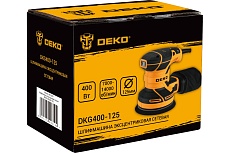 Эксцентриковая сетевая шлифмашина Deko DKG400-125 с набором кругов 36 шт 085-1100