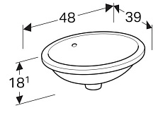 Раковина Geberit VariForm 48 см 500.748.01.2