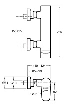 Смеситель для душа Jacob Delafon Aleo E72351-CP