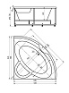 Акриловая ванна Aquatek Поларис-1 140х140 см POL1-0000030 с фронтальной панелью