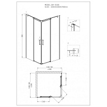 Душевой уголок Grossman Galaxy GR-3100 100x100 квадратный