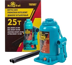 Домкрат бутылочный KingTul 25т с клапаном (h min-235мм, h max-440мм, ход штока-145мм, ход винта-60мм) KT-T92507(52688)
