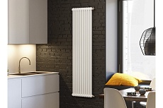 Вертикальный трубчатый радиатор GUARDO PILON двухтрубный 1800x564 мм, 12 секций, боковое подключение 3/4&quot;, белый 2T-1800 12 BK 3/4&quot;