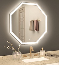 Зеркало Art&Max Argo 80x80 см, с подсветкой
