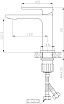 Cмеситель для раковины Orange Lutz M04-021b черный