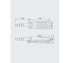 Пульт управления OCALIFT 2 кнопки, 2 скорости, стоп, старт, ключ IP55 TNHA1-61S