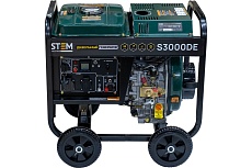 Дизельный генератор Stem Techno s3000de 3квт, электростартер, дисплей, подогрев ГЕН024