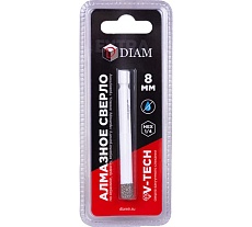Сверло алмазное 8x35 мм, 1/4 HEX-E Extra Line V-TECH (в.спекание) Diam 320326