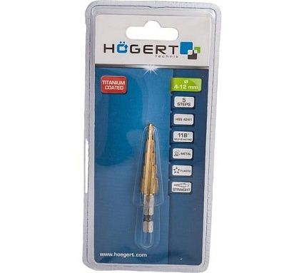 Сверло ступенчатое 4-12 мм Hoegert Technik HT6D321
