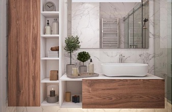 Дизайн-проект ванной комнаты "Итальянский резидент"