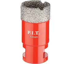 Коронка алмазная по керамограниту P.I.T. 30 мм, M14, сухое сверление, вакуумная пайка AMAS18-0030