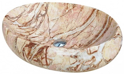 Раковина CeramaLux Stone Edition Mnc161 60.5 см бежевый/коричневый