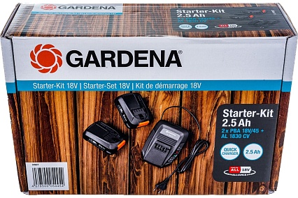 Комплект аккумуляторов литий-ионных с зарядкой Gardena 14907-20.000.00