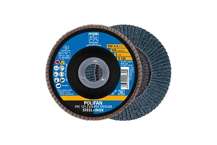 Круг шлифовальный лепестковый PFC 125 Z120 PSF STEELOX PFERD 67769125