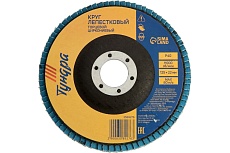 Круг лепестковый торцевой, циркониевый, по нержавеющей стали, 125x22 мм, Р40 Тундра 3589276