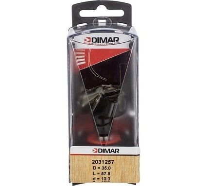 Сверло присадочное чашечное правое 35x55.5 мм, L57.5. хвостовик 10x26 мм Dimar 2031257
