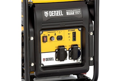 Инверторный генератор Denzel GT-3500iF, 3,5 кВт, 230 В, бак 5 л, открытый корпус 94705