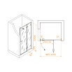 Душевая дверь RGW Stilvoll SV-004Gr 100x200 прозрачное, серый 353200410-110