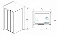 Душевой уголок RGW Passage PA-73P 130x90, прозрачное