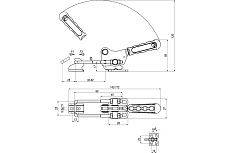 Натяжная защелка KUKAMET со скобой, рукояткой и крюком 311-2