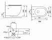 Подвесной унитаз Grossman GR-4411BLMS 55x36.5x39.5 безободковый, синий матовый