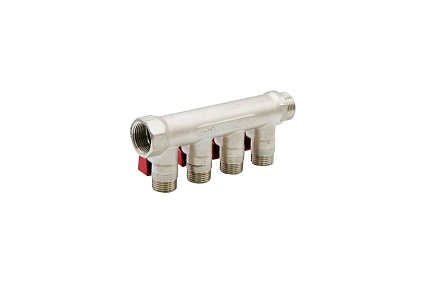 Коллектор VRT 3/4"x1/2", с отсечными кранами, 4 выхода 531863