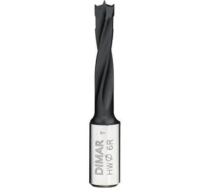Сверло глухое правое 4 флейты (6x30 мм; L57.5 мм; хвостовик 10x20 присадка) Dimar 2014077