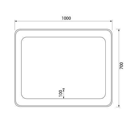 Зеркало Iddis Esper 100x70 см с подсветкой ESP1000i98