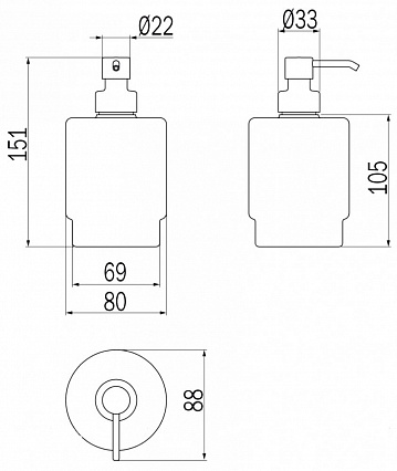 Дозатор жидкого мыла Inda Mito A2012ACR21 хром