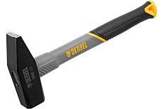 Слесарный молоток Denzel 1000 г, кованый, фибергласовая рукоятка c tpr покрытием 10490