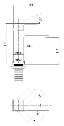 Смеситель для раковины Abber Daheim AF8210B матовый черный